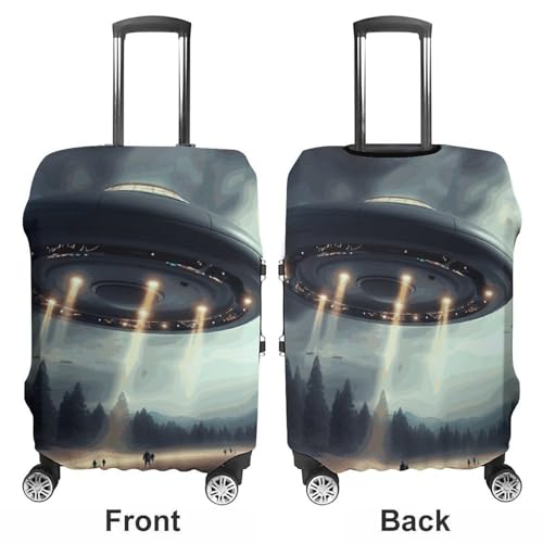 Carry on Luggage Cover UFO Landing Suitcase Covers for Luggages Tsa Approved Travel Luggage Sleeve Protector Elastic Suitcase Protector Anti-Scratch Washable Fits 19-30 Inch Case -S3