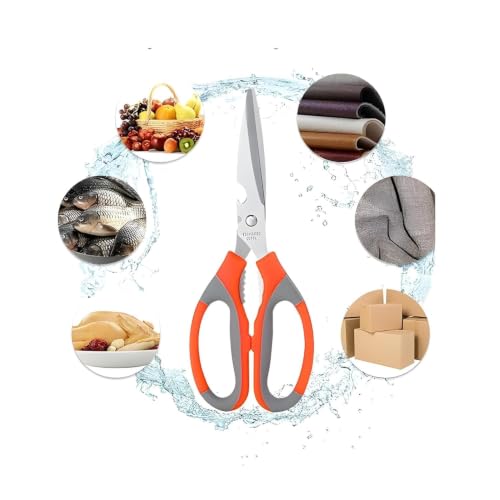 Image of Plant Scissors for Home Gardening, Non-Slip Handle with Easy Grip, Rust-Resistant, Heavy-Duty, Ideal for Trimming, Cutting, Cracking Nuts & Bottle Opener
