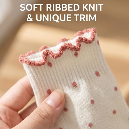 Image of Soxbang 3 /6 Pairs Cute Pilates Socks with Grips,Yoga Socks Barre Sock Non Slip Grip Embroidery for Barre Ballet Workout