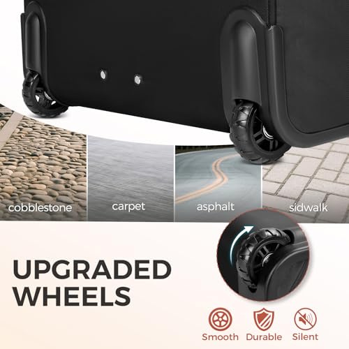 Ytonet Rolling Laptop Bag, Rolling Briefcase for Women with Lock, 17.3 Inch Laptop Bag with Wheels, Roller Bag with Insulated & Dry-wet Separation Pocket, Teacher Bag for Work Travel Business College3