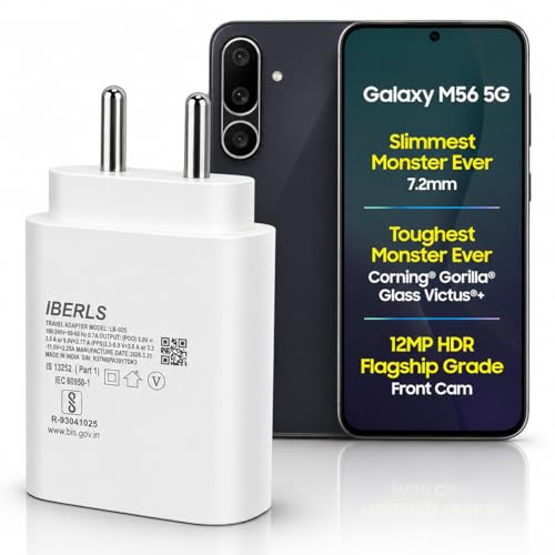 Image of 25W Pd 3A Type-C Super Fast Charging Adapter Compatible with Galaxy M56 /M17 /M17e /M06 /M36 /M07 /M16 /M55s / M05 /M15 /M35 /M55 /Tablet /Galaxy Watch- Charge Your Device with 25 Watt USB C Fast Charger- White