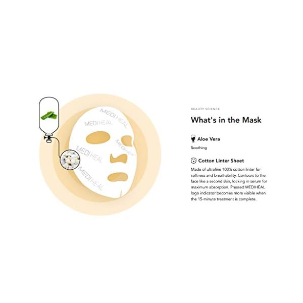 Mediheal Official [Korea's No 1 Sheet Mask] - 10 Pack Collagen Essential Lifting & Firming Mask/Collagen & Peptides & Beta Glucan Contained Anti-Wrinkle and Soothing Facial Mask Sheet