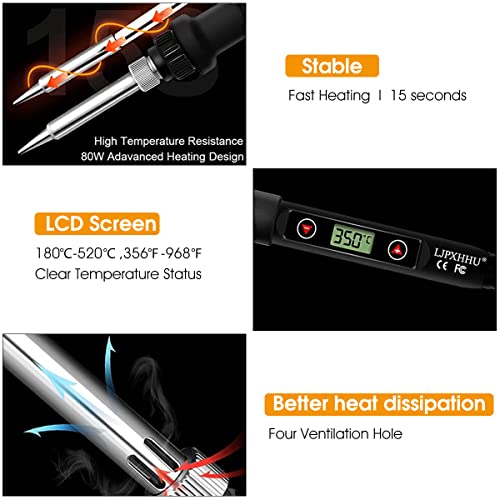 Image of ZIBUYU Mini Electric Soldering Iron 80W Temperature Adjustable Electric