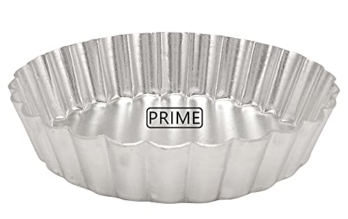 Prime Bakers and Moulders Aluminium Round Pie Dish Tart Pan Fixed Bottom (6 Inch) for Oven (3)