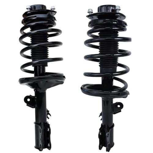 Detroit Axle - 2pc Front Struts for 98-03 Toyota Sienna, 2 Struts & Coil Springs Assembly 1998 1999 2000 2001 2002 2003 Replacement Suspension Quick Install Ready Struts Shocks