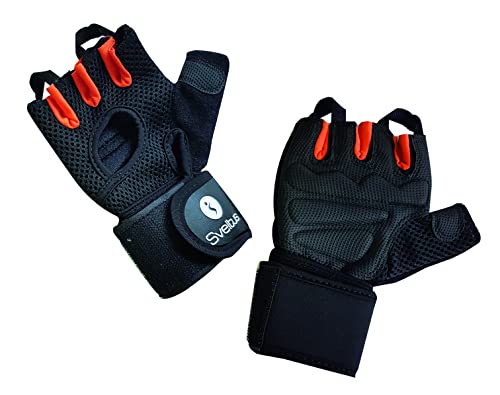 Sveltus Gloves Pair taillle M, Black and Orange - Image 3