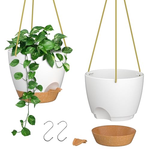 ZMTECH 10 Inch Hanging Planters for Indoor Outdoor Plants, 2