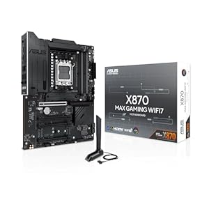 ASUS X870 MAX Gaming WIFI7 Mainboard Sockel AMD AM5 (Ryzen 9000, ATX, DDR5 Speicher, PCIe 5.0, WiFi 7, Aura Sync, PCIe Slot Q-Release, CEC Tier II)