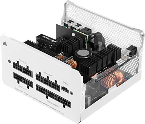 Corsair CX650F RGB, 80 PLUS Bronze Fully Modular ATX Power Supply (80 PLUS Bronze Certified, 120 mm RGB Fan, Optimised for Low Noise, 105°C Japanese Capacitors, Compact 140 mm Long Casing) White
