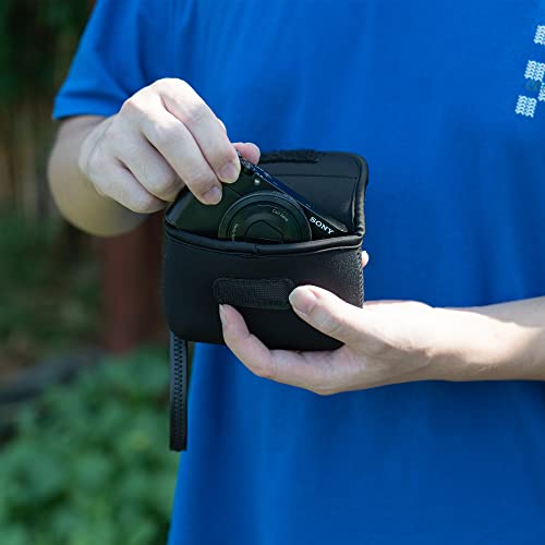 Jjc Neoprene Compact Digital Camera Case Travel Pouch For Sony Zv-1 Rx100 Vii Va Vi V Iv Iii Ii Dsc W800 W830 Wx500 Hx99 Hx90V Hx80 For Canon G7X Iii Ii G9X Ii Sx740 Sx730 Sx620 Sx610 Elph 360 190 180 #TOP2