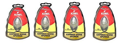 Kiwi Express Shoe Shine Sponge, Neutral & Black (Neutral Pack Of 4)