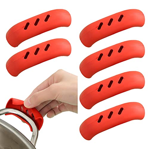 Fulenyi Manopla para ollas de cocina | Tapa de mango de silicona resistente a altas temperaturas Funda universal para macetas | Tapas de asas de cacerolas fáciles de lavar Cover