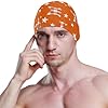 Cartoon Orange Checkered Plaid Star adult swim for Unisex Adults Short Hair waterproof large swim for women Hair Protection and Drag Reduction gorra para nadar de mujer #2
