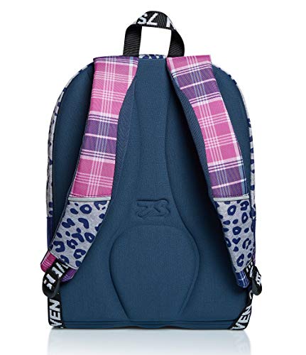 Seven Sac à Dos, Outsize Alpha Beat Sac à Dos, Sac à Livres, pour Adolescents, Filles et Garçons, Grande Capacité, pour L'École, le Sport, les Loisirs, design Italien, Violet – vue 2