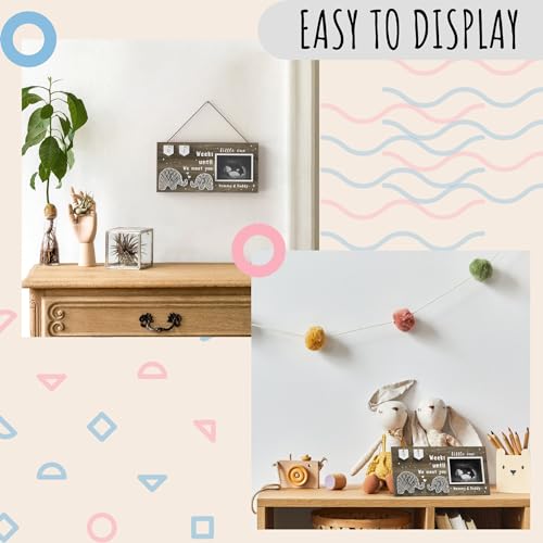 image for EURSET Baby Sonogram Picture Frame Countdown Weeks - Standard 4