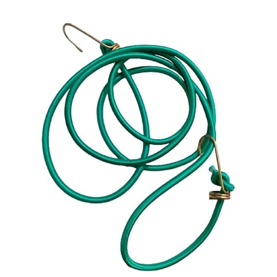 Rope 7.5 Foot Long and 5mm Thick High Strength Rope 15 Ft Streched Stretchable Strong Elastic Bungee Shock Cord Luggage Tying with Steel Hooks Bike Car Use Multi Color Pack of (2)-image-45