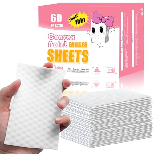 60 PCS Magic Cleaning Sponge Eraser Sheets, Reusable Upgrade Convex
