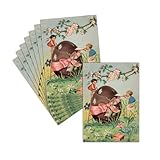 MERCI-FACTEUR.COM Carte Ancienne Joyeuses Pâques - 8 Cartes Postales (3 Formats Dispos) -...