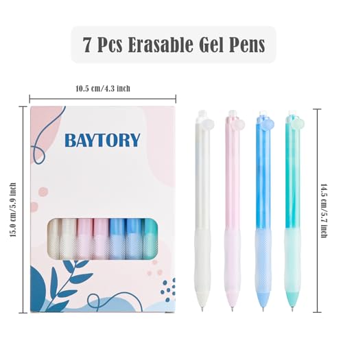 Set 7 bolígrafos borrables retráctiles tinta azul miniatura 2