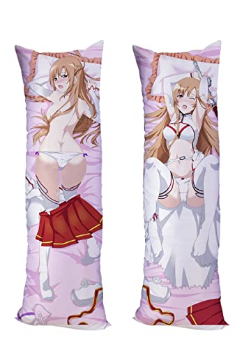GUTRYIY Anime Sword Art Online Yuuki Asuna Cushion Cover Pillow Case Peach...