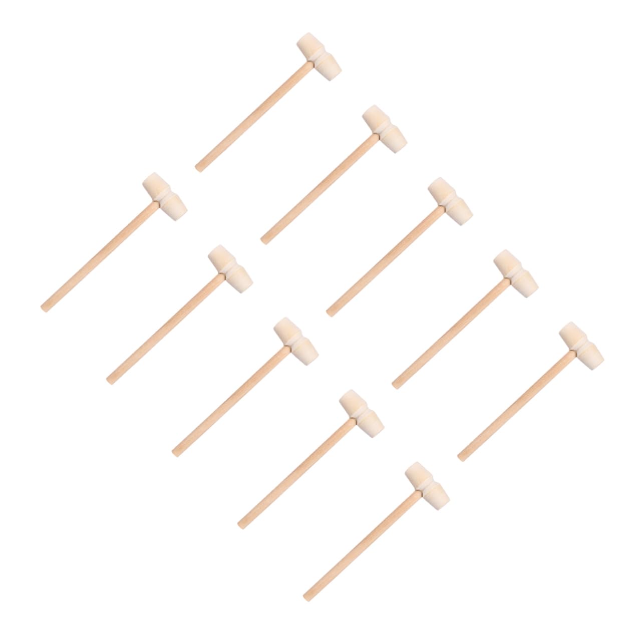 FELTECHELECTR Mini Hammers Set 25pcs Wooden Mallets Crab Mallets Toy Mini Beat Hammers