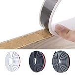Esufeir 2m*20mm White U Shape TPE Rubber Furniture Edge Banding Self Adhesive,Flexible Plastic Veneer Wood Edging Tape Protector Trim for Cabinet,Cupboard,Shelf,Table,Chairs,MDF,Plinth Sealing Strip
