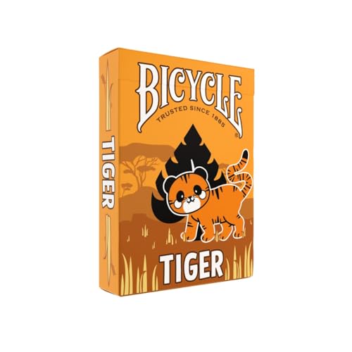 Image of Bicycle Tiger Playing Cards - Cute and Collectible Bengal Tiger Inspired Toys Deck of Card Game for Family Game Night