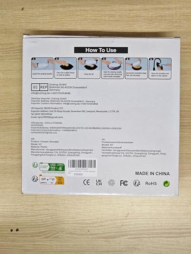 iHomara Chicken Shredder, 9.6 in Chicken Shredder Tool Twister with Ergonomic Handle, Non-Slip, Effort Saving, with Transparent Lid Food Shredder, BPA Free, Dishwasher Safe - Image 9