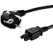 Produktbild Unbekannt Link E40006 Stromkabel, Deutscher Stecker, 16 Ampere, dreipoliger Compaq-Stecker für den Einsatz auf Laptops, 5 m, Schwarz