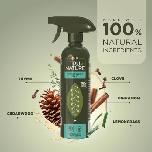 Image of Tru Nature Herbal Ant Repellent Spray - 200 ML | Removes entire Ant Colony | 100% Plant Based, Chemical Free | Works on All Ant Types | For Home, Kitchen, Office & Garden