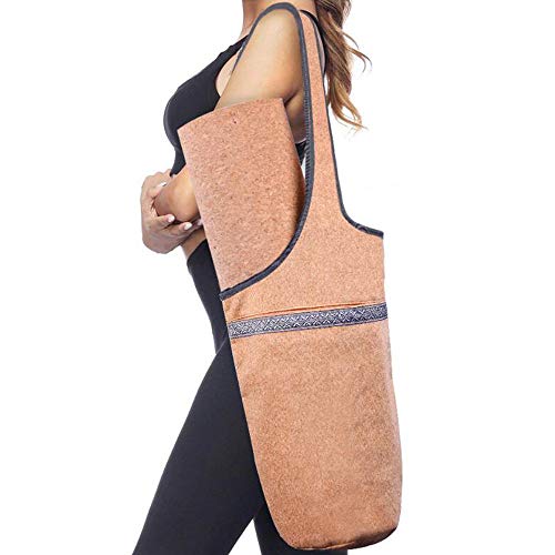 Chrasy Sac De Tapis De Yoga Liège Sac À Dos en Toile avec pour La Fermeture À Glissière Convient À La Plupart des Tapis De Taille Liège Sac pour Tapis de Yoga de Grande Taille
