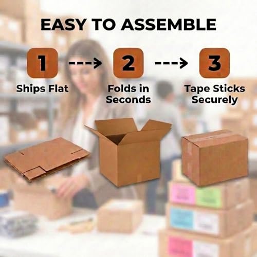 Image of Box USA Cube Shipping Boxes 18 inchL x 18 inchW x 18 inchH (20-Pack) - Medium Corrugated Cardboard Packaging Boxes for Shipping, Packing, Moving, and Storage at Home, Office, or Business