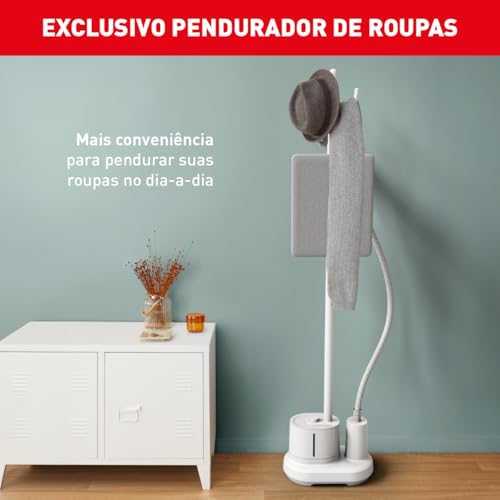 Vaporizador de Roupas Arno Steam Home, Pendura suas roupas, Higieniza e Desodoriza, 220V, Branco e C