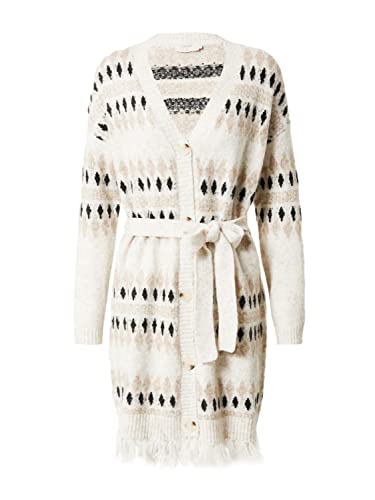 Cream Cárdigan Cherry Crema/Camel/Negro M, Crema/Camel/Negro, M