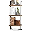 FUSUNBAO Floating Shelves Wall Shelves for Living RoomBathroomKitchenBedroom3 Tier Shelves for BooksStorageWall Decor with 50lbs CapacityAntique Brown 16inch