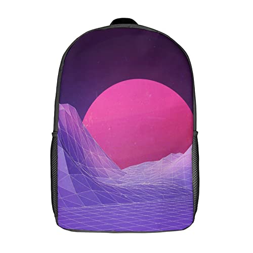 Sac à dos imprimé en 3D de 17 pouces Vector Fashion cartable résistant