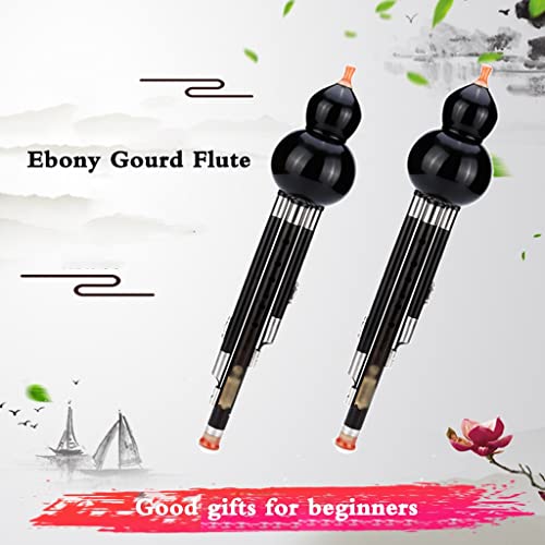 Flutes Musical Instruments Ebony Cucurbit B-Flat C-A Playing Instrument Traditional Musical Instruments For Beginners With Chinese Knot And Box Tonal Beauty (Color : Black, Size : C-Key) #TOP1