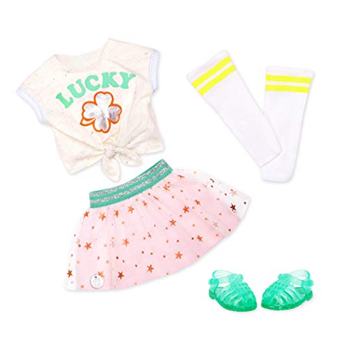 Glitter Girls - My Lucky Star Fashion Outfit (Green &amp; Pink) - Vêtements et accessoires pour poupées de 35 cm pour les enfants de 3 ans + - Jouets pour enfants (GG50138Z)