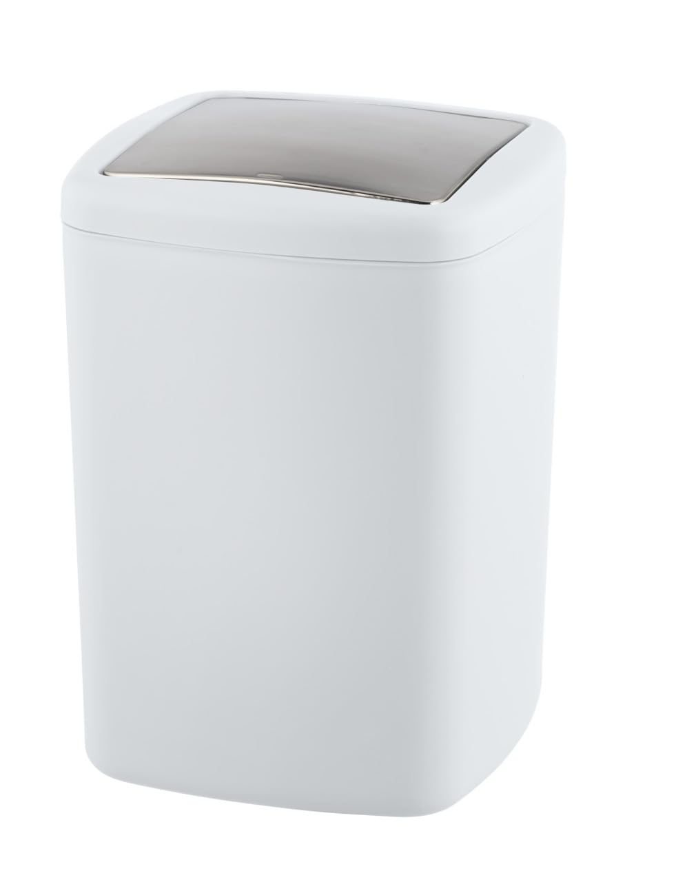 Wenko Cubo con Tapa abatible Barcelona Blanco 8.5 l