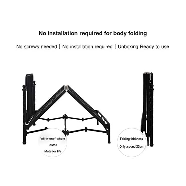 IRON The Modern And Simple Metal Bed Frame Can Be Folded, And The Princess-style Single Double Frame Bed Does Not Need To Be Installed The Load-bearing Capacity Can Reach 400 Kg - Image 6