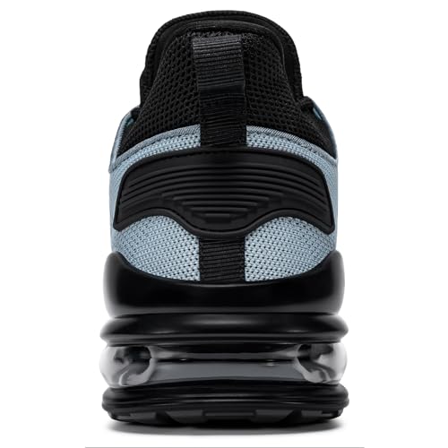 LARNMERN Men Non Slip Work Sneakers Water Resistant Food Service Zapatos Trabajo Antideslizantes Walking Shoes Waterproof Shoes Slip-on, Sky Blue 8