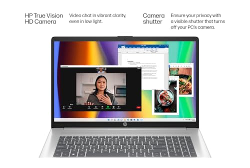 Image of HP 17.3-inch Flagship Touchscreen Laptop - Win 11 Pro • AI-Powered Microsoft Office Lifetime • AMD R5-7530U • 17.3 inch HD+ BrightView Display • Wi-Fi w /Laptop Computer Accessories (16G RAM, 1TB SSD)