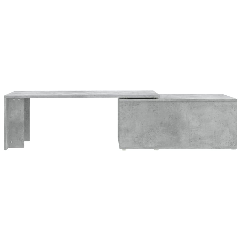 vidaXL Mesa de Centro Mesita Lateral Sofá para Teléfono Té Café Decoración Salón Oficina Sala Estante de Almacenamiento de Contrachapada Gris Hormigón