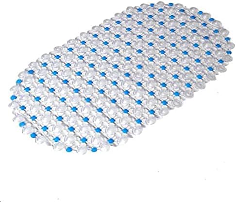 Lsarimo Non-Slip Bathroom Toilet Bath, Shower, Bath Tub Mat Carpet Rug with Sucker PVC, Antibacterial, BPA, Latex, and Phthalate Free Bathroom MAT (White)