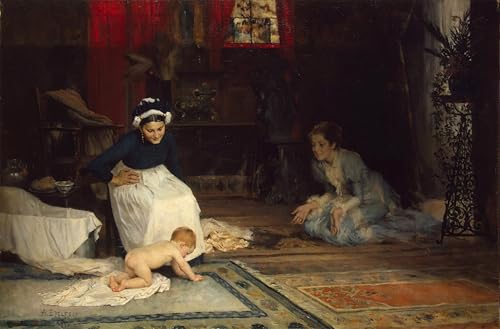 Tableau Art Mural Albert Edelfelt I Barnkammaren Toile 60x90cm
