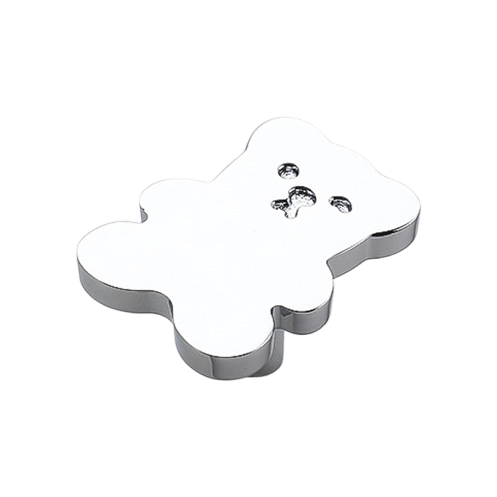 Tsophreniq Cartoon Bear Chrome Single Decorative Knob For Playroom Furniture, Animal Cabinet Pull With Threaded Post For Drawers Wardrobes And Desks Decorative Furniture Hardware Playroom Knob Wardrobe Door Pull Dresser Hardware