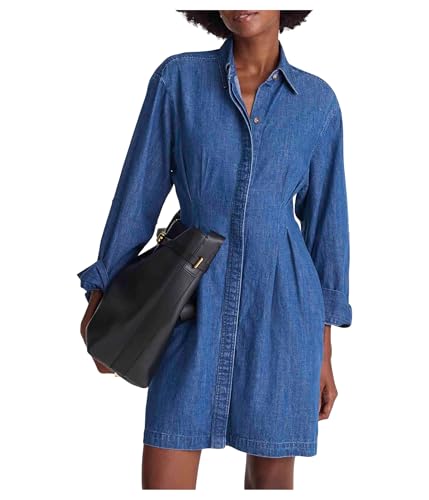 Madewell Women's Chrisandra Denim Dress, Rinse Wash, 10