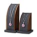 Oirlv 2Pcs/Lot Solid Wood Long Chain Necklace Pendant Bracelet Stand Retail Stores/Trade Shows Showcase Display Jewelry Holder Exquisite Decorative Props (Gray Curved)