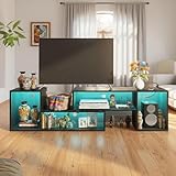 GARUISKY Mueble para TV 3 en 1 expandible (130-190cm) con Luces LED de 20 Colores, Centro de Entretenimiento Modular para...