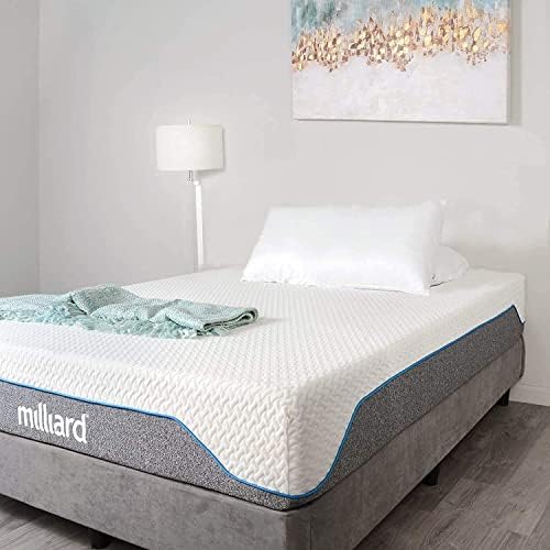 Milliard King Gel Memory Foam Mattress, 20cm High Density Foam, Medium Firm 150 x 200 x 20cm
